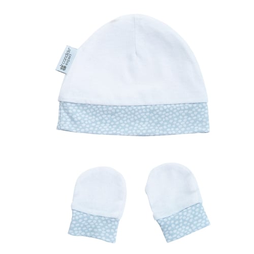 Set Recién Nacido Candide Gorrita y Mitones Puntitos