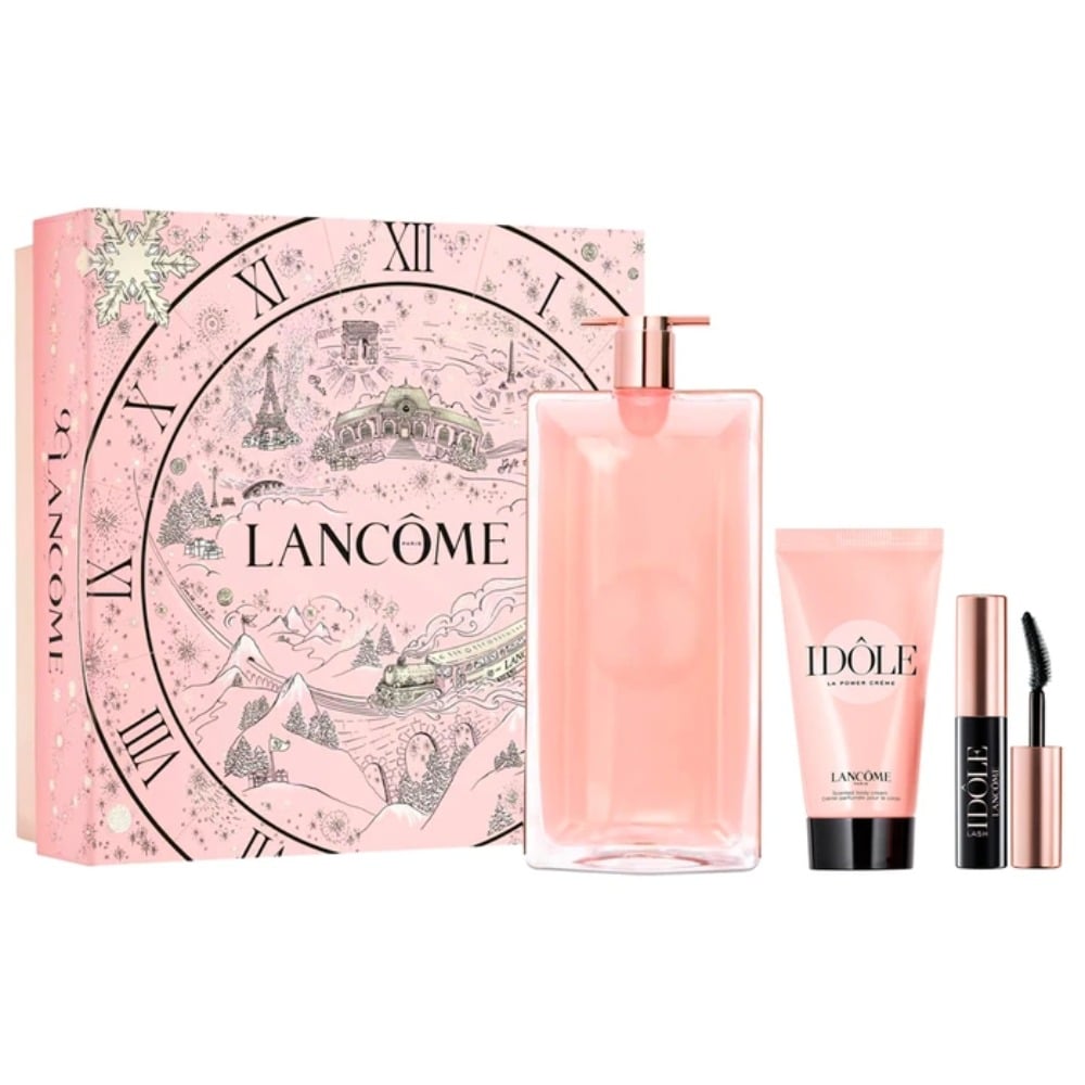 Cofre Lancôme Perfume Idôle Femme EDP 100 ml + Crema Corporal 50 ml + Máscara de Pestañas