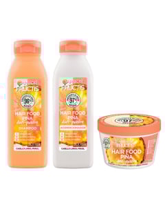 Combo Garnier Fructis Hair Food Piña Shampoo, Acondicionador y Mascarilla Capilar
