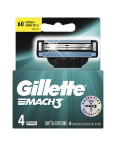 Repuesto de Afeitadora Gillette Mach3 4 Unidades