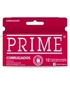 Preservativos Prime Corrugados 12 Unidades