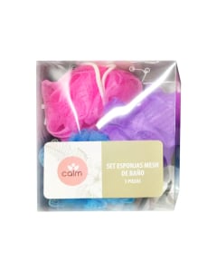 Set Esponjas de Baño de Mesh Calm 3 Unidades Colores Surtidos