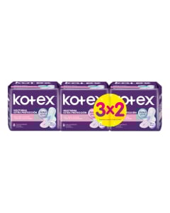 TOALLAS FEMENINAS KOTEX NOCTURNA 3X2 PAQUETES.