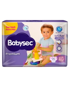 Pañales Babysec Premium XG 96 Unidades