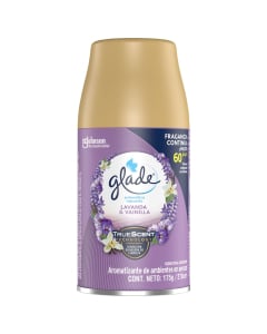 DESODORANTE DE AMBIENTES GLADE AUTOMATICO LAVANDA VAINILLA REPUESTO 175G