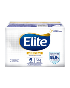 Pañuelos Descartables Elite Antivirales 6 Unidades