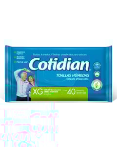 TOALLAS HUMEDAS COTIDIAN ADULTO X40 UNIDADES