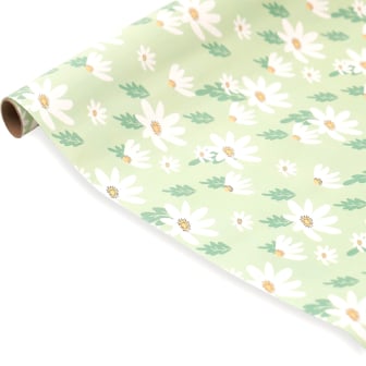 Papel De Regalo Happy Paper Flor Verde 50 X 70 Cm