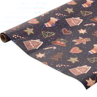 Papel De Regalo Happy Paper Navidad Azul 50 X 70 Cm