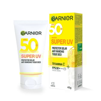 Protector Solar Facial Garnier Super UV Antimanchas Toque Seco FPS50+ 40 g