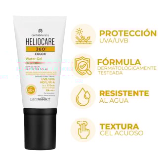 Protector Solar Heliocare 360° Water Gel Color Bronze FPS50+ 50 ml