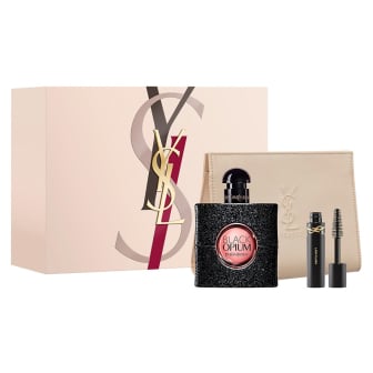 Cofre Yves Saint Laurent Perfume Black Opium Edp 50 Ml + Máscara De Pestañas Lash Clash + Neceser 