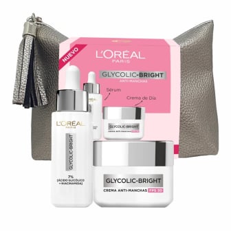 Pack L'oréal Glycolic Bright Antimanchas Sérum 30 Ml + Crema De Día Fps30 50 Ml