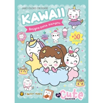 Libro Kawaii Amigos Para Siempre Con Stickers