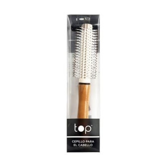 Cepillo para el Pelo Top Premium Cilíndrico con Mango de Madera 