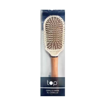 Cepillo para el Pelo Top Premium Ovalado con Mango de Madera Medio