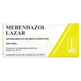 Mebendazol Lazar 6 Comprimidos