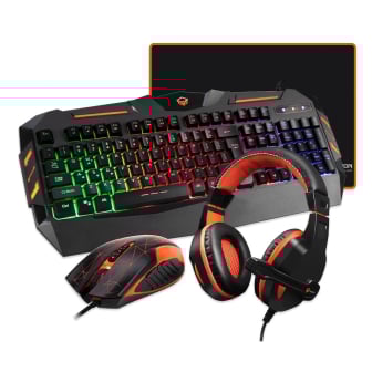 Kit Gamer Meetion 4 En 1 C 500 Teclado, Mouse, Mousepad Y Auriculares