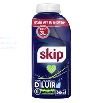 Jabón Líquido Para Ropa Skip Diluible 500 Ml 