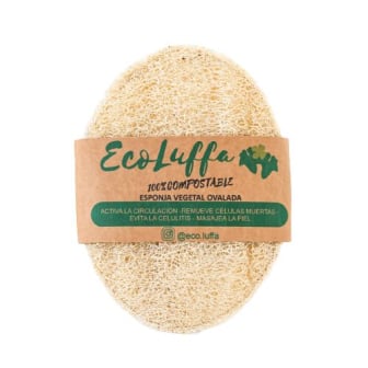 Esponja Vegetal De Baño Ecoluffa Ovalada Doble 1 Unidad