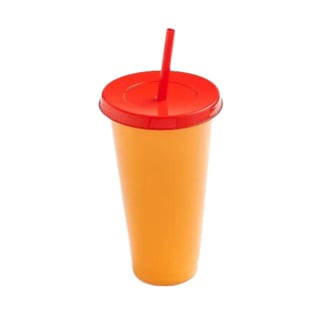 Vaso Farma Hogar Con Sorbito Naranja