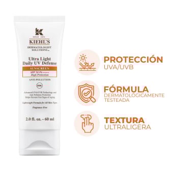 Protector Solar Facial Kiehl's Hidratante con Acabado Mate SPF50 60 ml