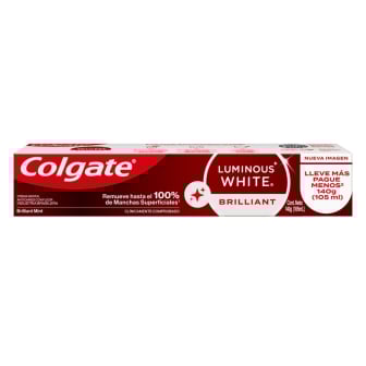 Pasta De Dientes Colgate Luminous White Brilliant 140 G