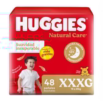 Pañales Huggies Natural Care XXXG 48 Unidades
