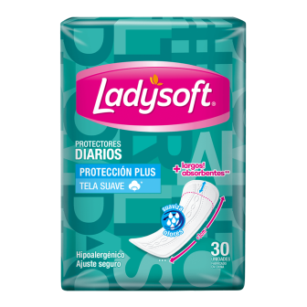 Protectores Diarios Ladysoft Protección Plus 30 Unidades