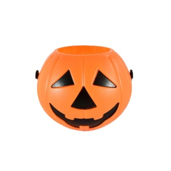 Balde de Halloween Mis Petates Caramelera Calabaza Naranja 