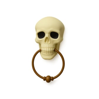 Timbre Colgante para Puerta Mis Petates Calavera Blanca
