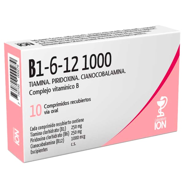 B1 B6 B12 1000 Mcg 10 Comprimidos