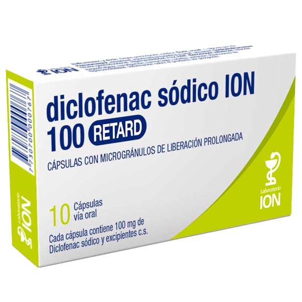 Diclofenac Ion Retard 100 Mg 10 Cápsulas