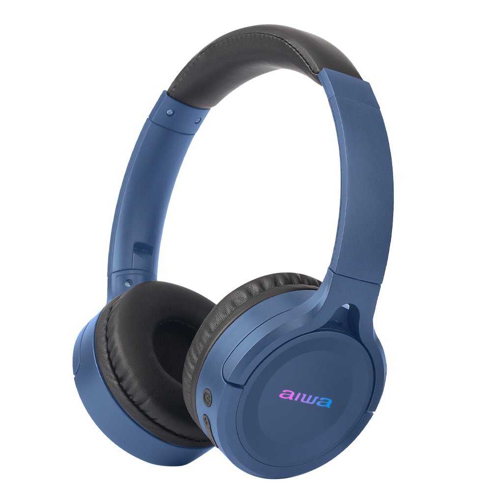 Auriculares Inalámbricos Aiwa Con Bluetooth Y Micrófino Azul