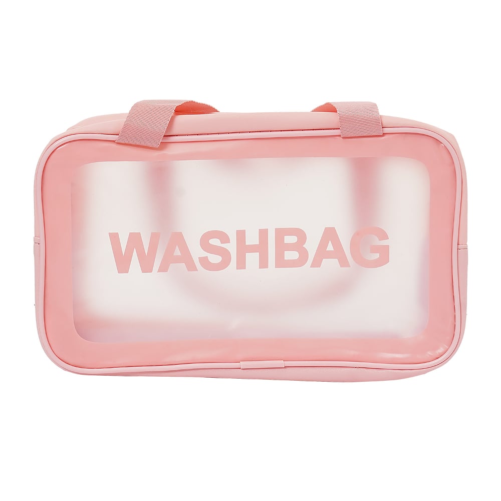 Neceser Transparente Travel Rosado