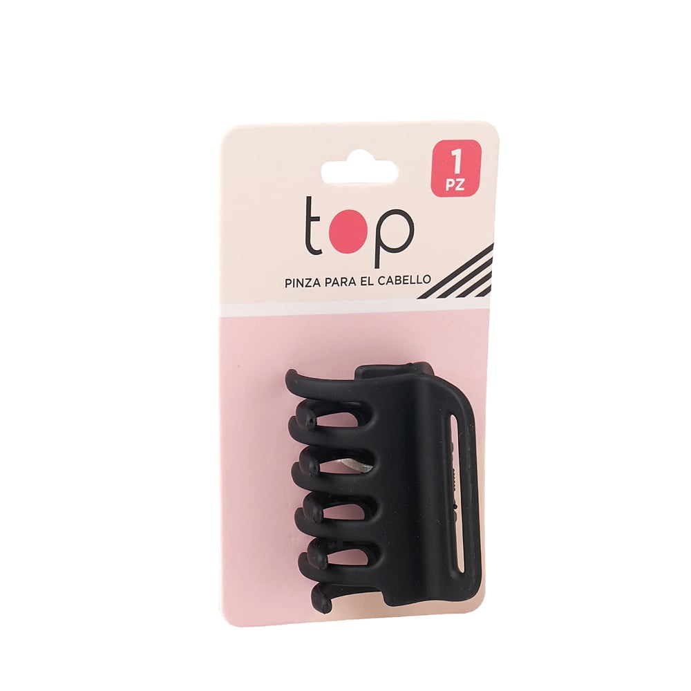 Pinza Para El Cabello Top Cuadrada Negra