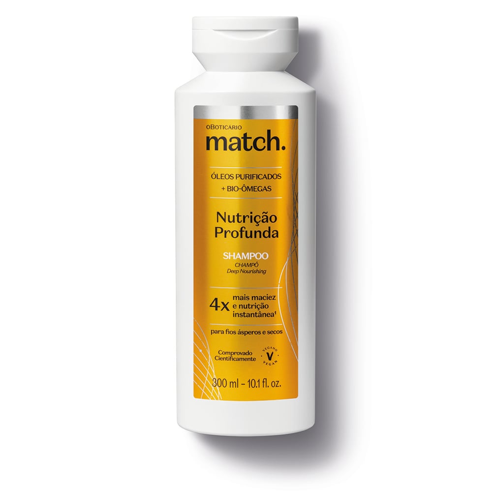 Shampoo O Boticário Match Nutrición Profunda 300 Ml