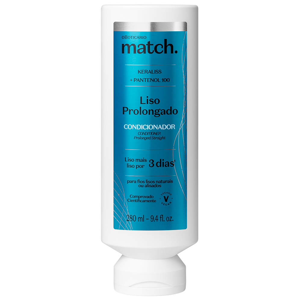 Acondicionador O Boticário Match Liso Prolongado 280 Ml