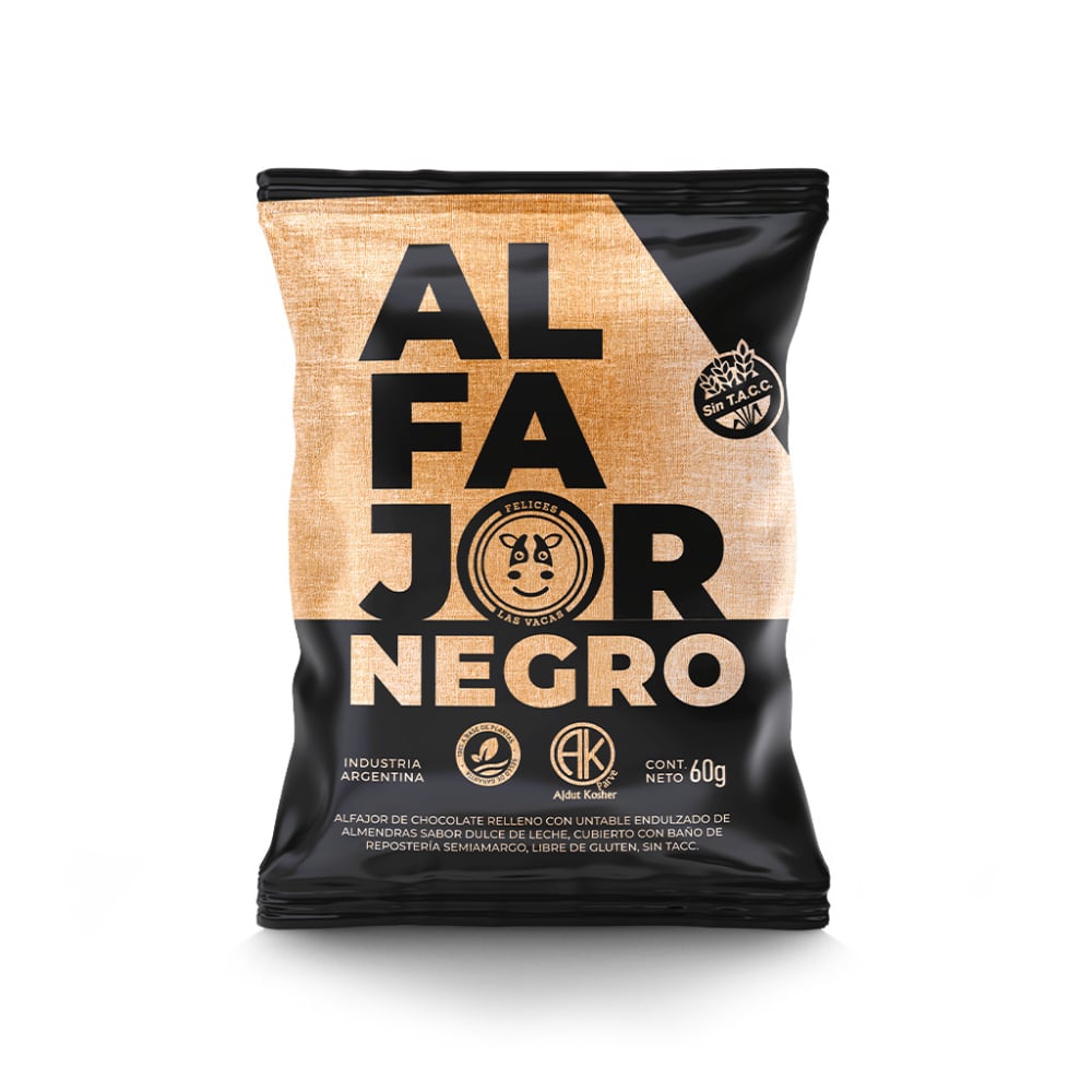 Alfajor Felices Las Vacas Negro 60 G