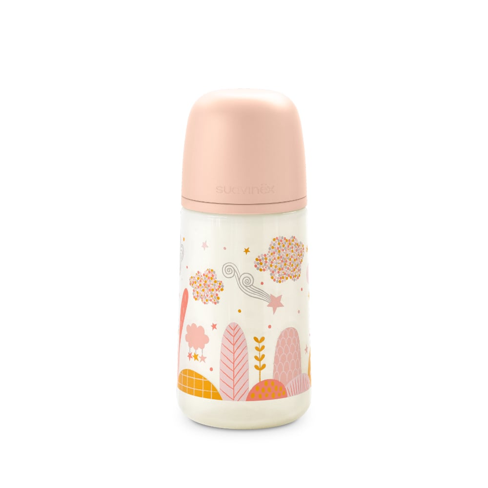 Mamadera Fisiológica Suavinex Sx Pro Silicona 3 A 6 Meses Dreams Rosa 270 Ml