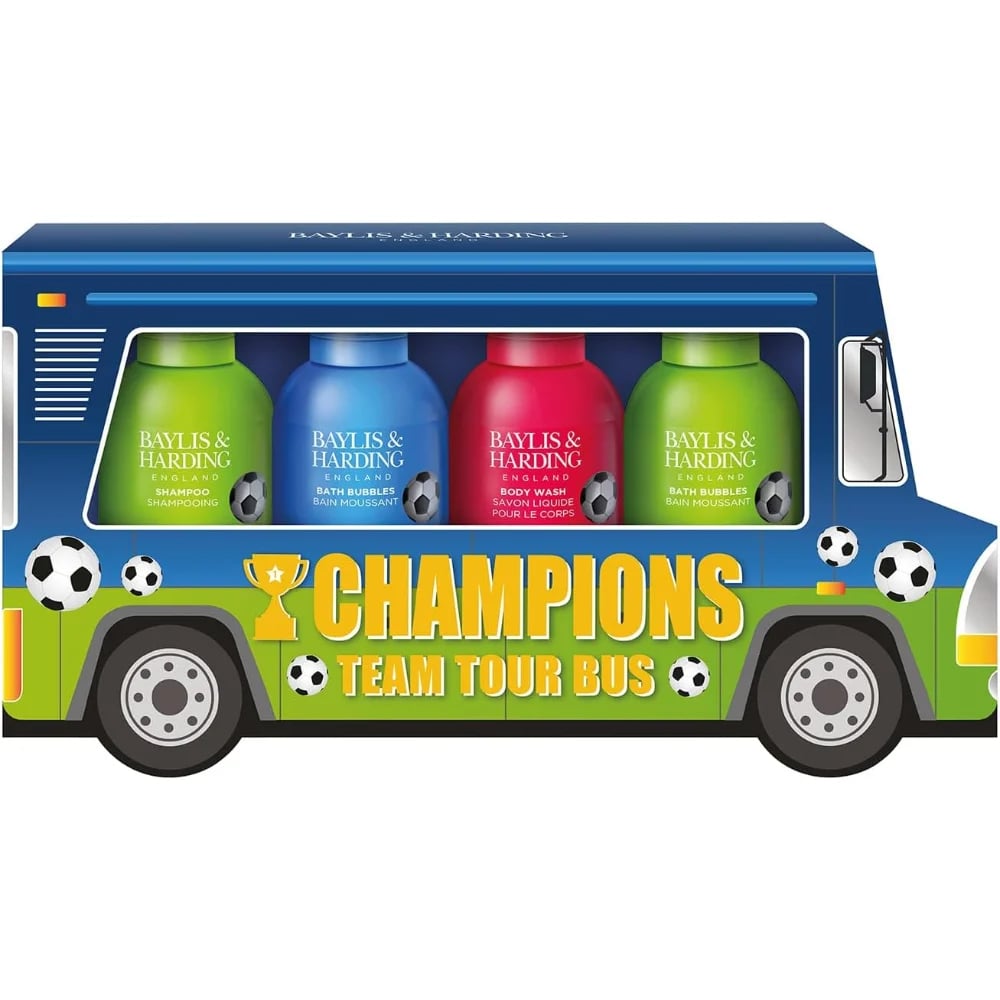 Set De Ducha Infantil Baylis & Harding Football Team Tour Bus 4 Unidades