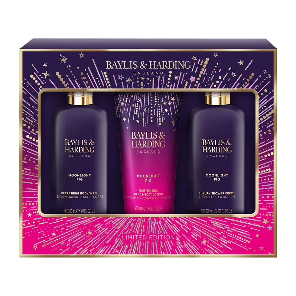 Set De Ducha Baylis & Harding Moonlight Fig Luxury 3 Unidades