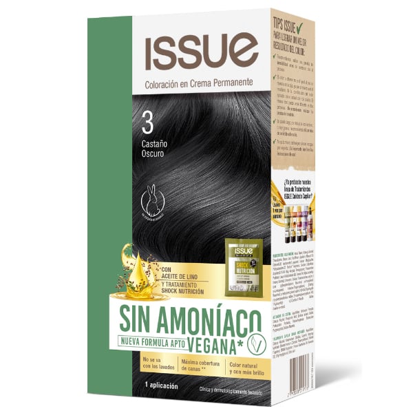 Kit Tinta Issue Sín Amoníaco N°3 Vegana