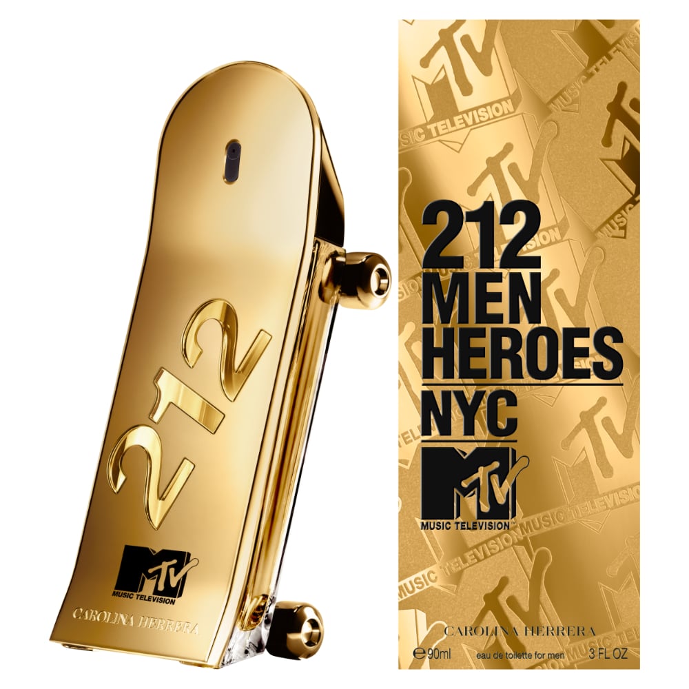 Perfume Carolina Herrera 212 Heroes Mtv Men Edición Limitada Edt 90 Ml