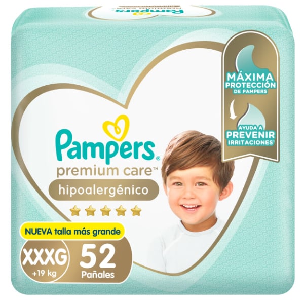 Pañales Pampers Premium Care Xxxg 52 Unidades