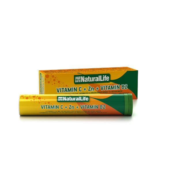 Vitamina C + Zn + Vitamina B2 20 Tabletas