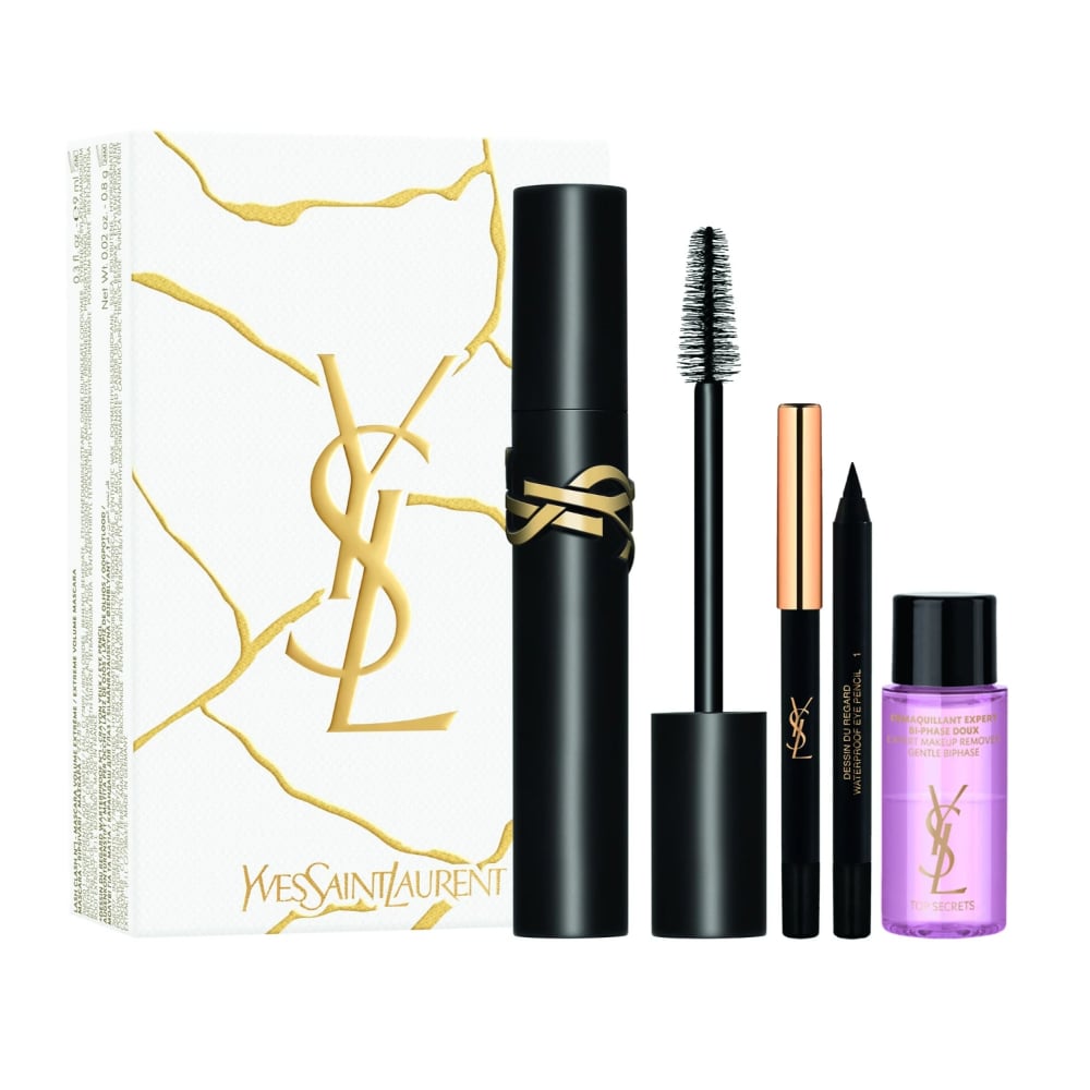 Cofre Yves Saint Laurent Máscara De Pestañas Lash Clash + Mini Delineador + Biphase 8 Ml