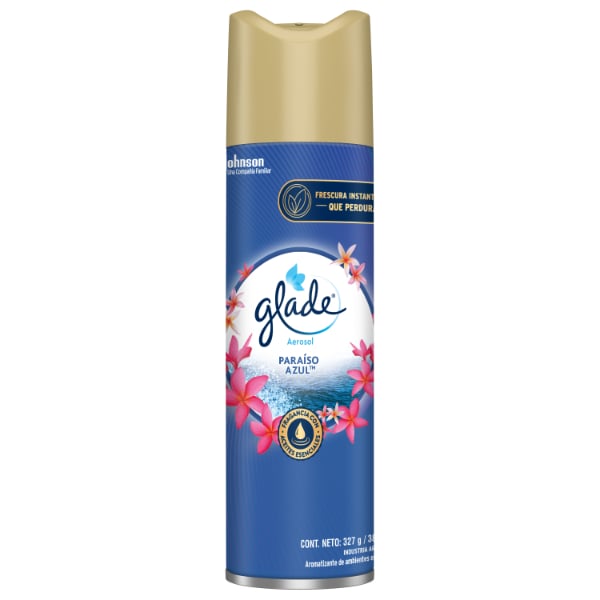 Aromatizante De Ambiente Glade Aerosol Paraíso Azul 360 Cc