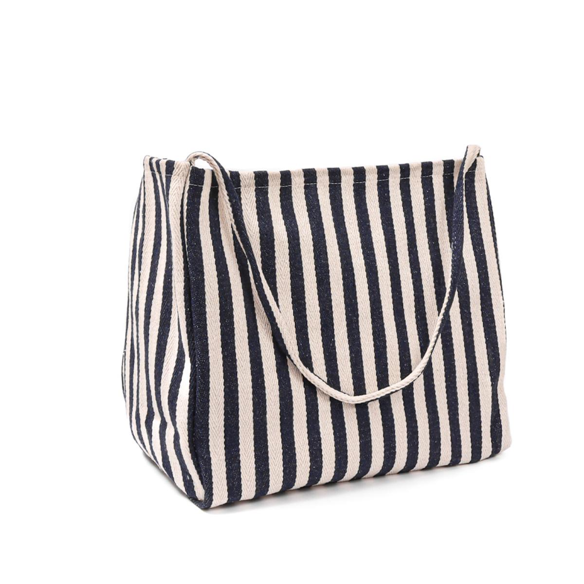 Bolso Pimentón Rayas Azul