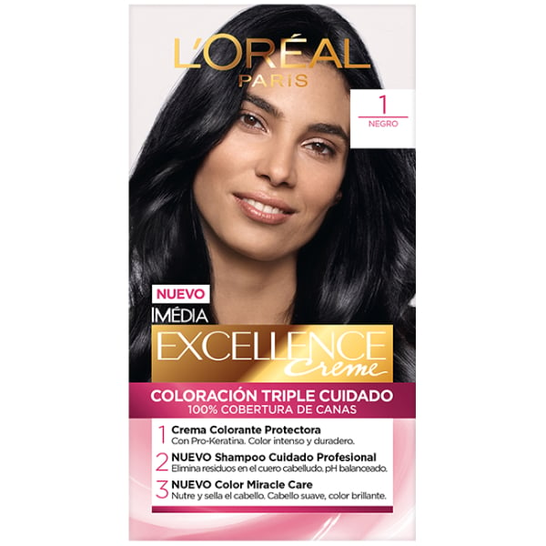 Tinta L'oréal Paris Excellence Creme N°1 Negro